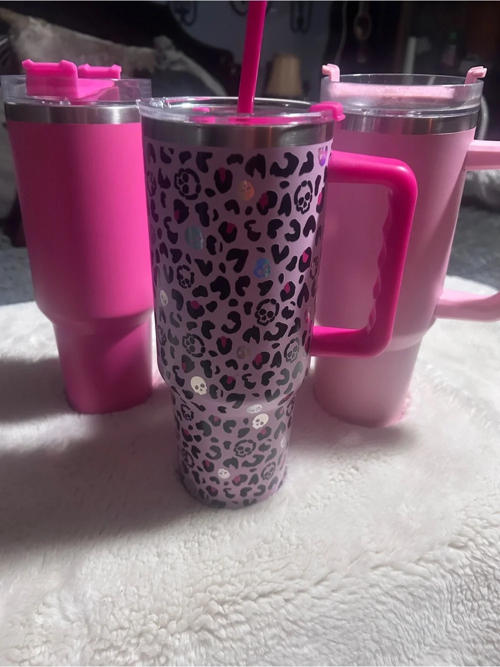 Pink Insulated Party Tumbler Bundle of 3with Handle